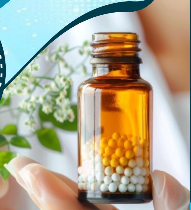 UHL homoeopathic medicine bottle with globules