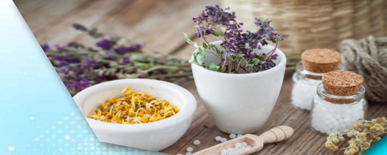 Natural homoeopathic ingredients — herbs, flowers and globules