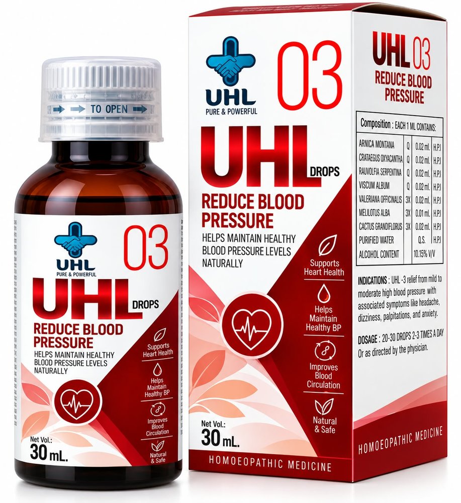 UHL DROP 03 Reduce Blood Pressure — UHL homoeopathic 30ml drops