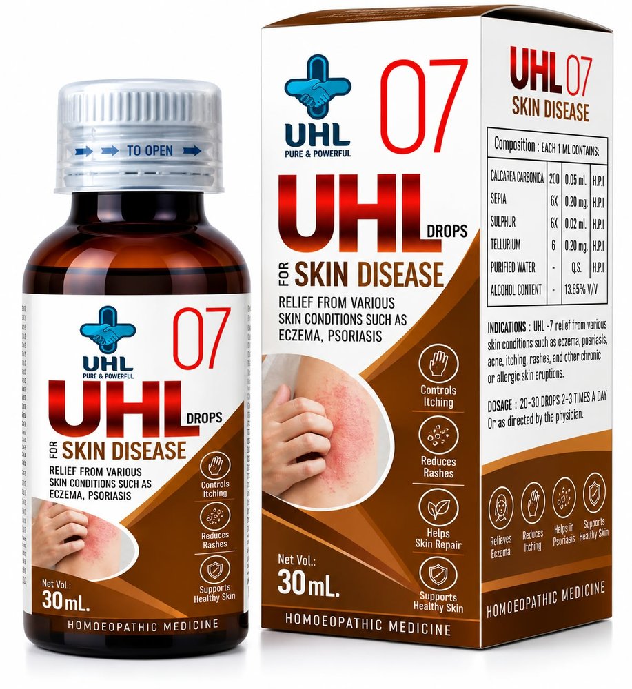 UHL DROP 07 Skin Disease — UHL homoeopathic 30ml drops