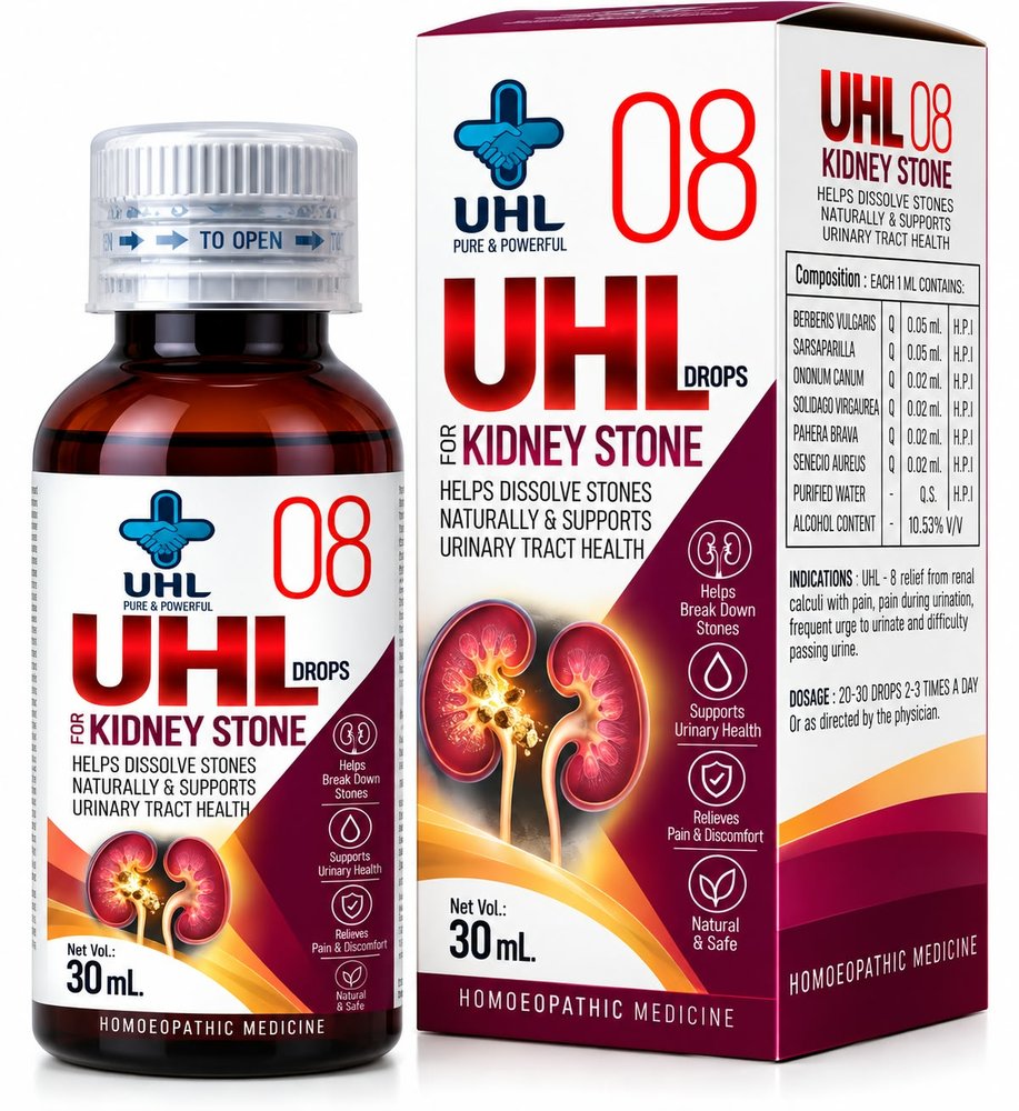 UHL DROP 08 Kidney Stone (Pathri) — UHL homoeopathic 30ml drops