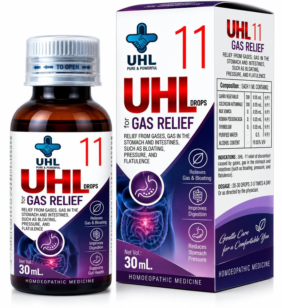 UHL DROP 11 Gas Relief — UHL homoeopathic 30ml drops