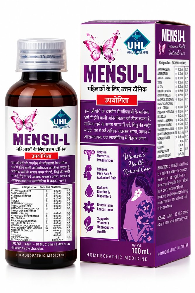 MENSU-L Women's Hormone Balance Tonic — UHL homoeopathic 100ml pack